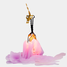 Load image into Gallery viewer, 54 Celsius - PyroPet Einar Unicorn Skeleton Candle - 8" Tall, Lilac