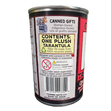 Load image into Gallery viewer, Canned Gifts - Canned Tarantula - Bug Insect Plush Gift in Can w/Jokes