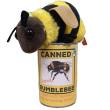Load image into Gallery viewer, Canned Gifts - Queenie the Canned Bumblebee - Eco-Friendly Recycled Plush