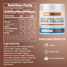 Load image into Gallery viewer, PureShrooms Inc. - Adaptogenic Mushroom Coffee Creamer | Original Coconut |120g