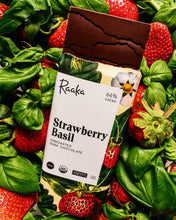 Load image into Gallery viewer, Raaka Chocolate - 66% Strawberry Basil Bar - Spring Easter Limited Batch