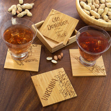Load image into Gallery viewer, Totally Bamboo - Virginia Charcuterie Board & Coaster Gift Set