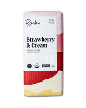 Load image into Gallery viewer, Raaka Chocolate - 37% Strawberry & Cream Vegan White Chocolate Bar