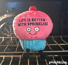 Load image into Gallery viewer, Punchkins - "Life Is Better With Sprinkles" Plush Cupcake