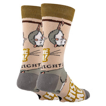 Load image into Gallery viewer, OoohYeah Socks/Sock It Up/OoohGeez Slippers - Anything is Possumble | Men's Cotton Crew Funny Animal Socks