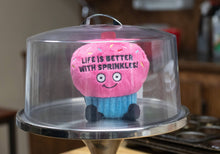Load image into Gallery viewer, Punchkins - "Life Is Better With Sprinkles" Plush Cupcake