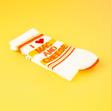 Load image into Gallery viewer, Gumball Poodle - I ❤️ Mac N Cheese Gym Crew Socks