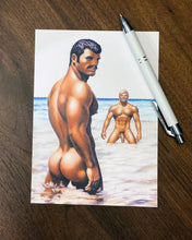 Load image into Gallery viewer, Peachy Kings / Kweer Cards - Tom of Finland Postcard "TIDE IS HIGH" (Gay, Queer, LGBTQ)