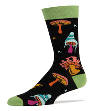 Load image into Gallery viewer, OoohYeah Socks/Sock It Up/OoohGeez Slippers - Shrooms | Men's Cotton Crew Funny Novelty Socks
