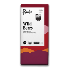 Load image into Gallery viewer, Raaka Chocolate - Wild Berry Dark Chocolate Bar - Certified Bird Friendly