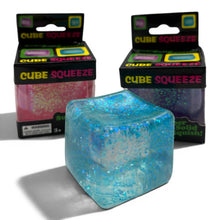 Load image into Gallery viewer, K & S WHOLESALE INC - Assorted Glitter Squishy Cube 12ct PDQ