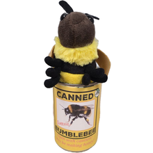 Load image into Gallery viewer, Canned Gifts - Queenie the Canned Bumblebee - Eco-Friendly Recycled Plush