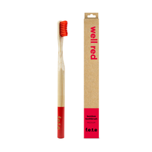 Load image into Gallery viewer, from earth to earth USA - F.e.t.e | Adult's Medium Bamboo Toothbrush