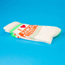 Load image into Gallery viewer, Gumball Poodle - I ❤️ Ranch Dressing Gym Crew Socks