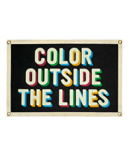 Load image into Gallery viewer, Oxford Pennant - Color Outside The Lines Camp Flag