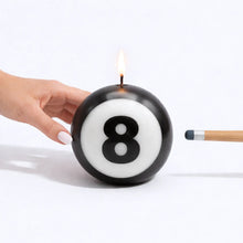 Load image into Gallery viewer, 54 Celsius - Classic 8-Ball Candle - 4” Dia., 50 Hr Burn, Black & White