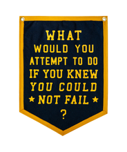 Load image into Gallery viewer, Oxford Pennant - What Would You Attempt To Do Camp Flag • Unreasonable Hospitality x Oxford Pennant