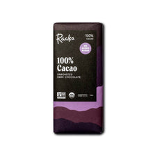 Load image into Gallery viewer, Raaka Chocolate - 100% Cacao (No Added Sugar) Chocolate Bar