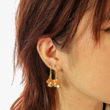 Load image into Gallery viewer, Yellow Owl Workshop - Mushroom Butterfly Earrings - 18k Gold Gilt Enamel