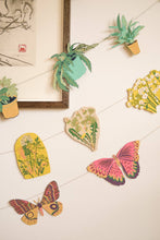 Load image into Gallery viewer, East End Press - COLOURFUL BUTTERFLIES SEWN GARLAND