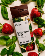 Load image into Gallery viewer, Raaka Chocolate - 66% Strawberry Basil Bar - Spring Easter Limited Batch