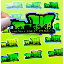 Load image into Gallery viewer, Otto's Grotto - Oregon Trail Sticker HOLOGRAPHIC Eighties Sticker 1980s
