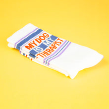 Load image into Gallery viewer, Gumball Poodle - My Dog Is My Therapist Gym Crew Socks