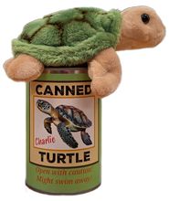 Load image into Gallery viewer, Canned Gifts - Canned Sea Turtle Stuffed Animal Plush w/Jokes | Unique Gift
