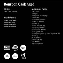 Load image into Gallery viewer, Raaka Chocolate - 82% Bourbon Cask Aged Chocolate Bar