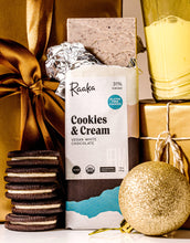Load image into Gallery viewer, Raaka Chocolate - 31% Cookies & Cream Vegan White Chocolate Bar