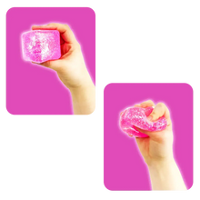 Load image into Gallery viewer, Novelty Brands - Fun Doh Squish & Squeeze Sparkle Cube Fidget Toy- 12/Display