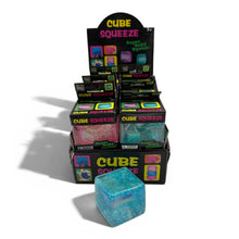 Load image into Gallery viewer, K & S WHOLESALE INC - Assorted Glitter Squishy Cube 12ct PDQ