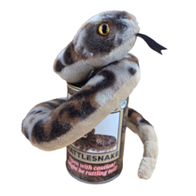 Load image into Gallery viewer, Canned Gifts - Ziggy the Canned Rattlesnake Stuffed Plush w/Funny Jokes