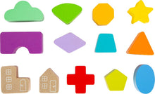 Load image into Gallery viewer, Hauck Toys - Small Foot Wooden Toys Rainbow Shape Sorter Cube Playset Des
