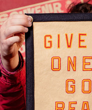 Load image into Gallery viewer, Oxford Pennant - Give Me One Good Reason Why We Need To Be Like Them Camp Flag • Blink-182 x Oxford Pennant