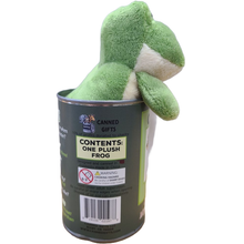 Load image into Gallery viewer, Canned Gifts - Lily the Canned Frog Stuffed Animal Plush w/Funny Jokes