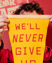 Load image into Gallery viewer, Oxford Pennant - We'll Never Give Up, It's No Use Pennant • blink-182 x Oxford Pennant