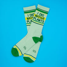Load image into Gallery viewer, Gumball Poodle - I Dig Native Plants Gym Crew Socks
