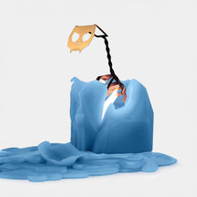 Load image into Gallery viewer, 54 Celsius - PyroPet Kisa Cat Skeleton Candle - 7" Tall, Blue