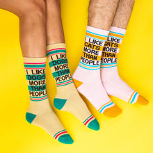 Load image into Gallery viewer, Gumball Poodle - I Like Dogs More Than People Gym Crew Socks