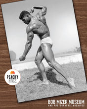 Load image into Gallery viewer, Peachy Kings / Kweer Cards - Physique Pictorial Bob Mizer Postcard — BLACK BUFF