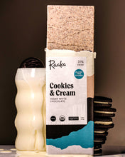 Load image into Gallery viewer, Raaka Chocolate - 31% Cookies & Cream Vegan White Chocolate Bar