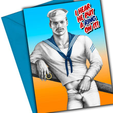 Load image into Gallery viewer, Peachy Kings / Kweer Cards - Tom of FInland - Ring on it - Engagement Card