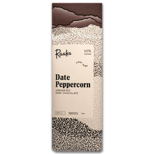 Load image into Gallery viewer, Raaka Chocolate - Date Peppercorn Chocolate Bar - Limited - Cane Sugar Free