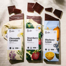 Load image into Gallery viewer, Raaka Chocolate - 66% Strawberry Basil Bar - Spring Easter Limited Batch