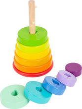 Load image into Gallery viewer, Hauck Toys - Small Foot Wooden Toys Large Stacking Rainbow Tower Designed