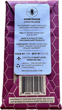 Load image into Gallery viewer, Honeymoon Chocolates - 70% Raspberry Raw Honey Dark Chocolate Bar