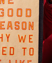 Load image into Gallery viewer, Oxford Pennant - Give Me One Good Reason Why We Need To Be Like Them Camp Flag • Blink-182 x Oxford Pennant