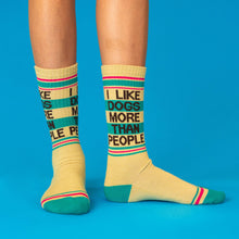 Load image into Gallery viewer, Gumball Poodle - I Like Dogs More Than People Gym Crew Socks