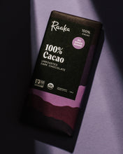 Load image into Gallery viewer, Raaka Chocolate - 100% Cacao (No Added Sugar) Chocolate Bar